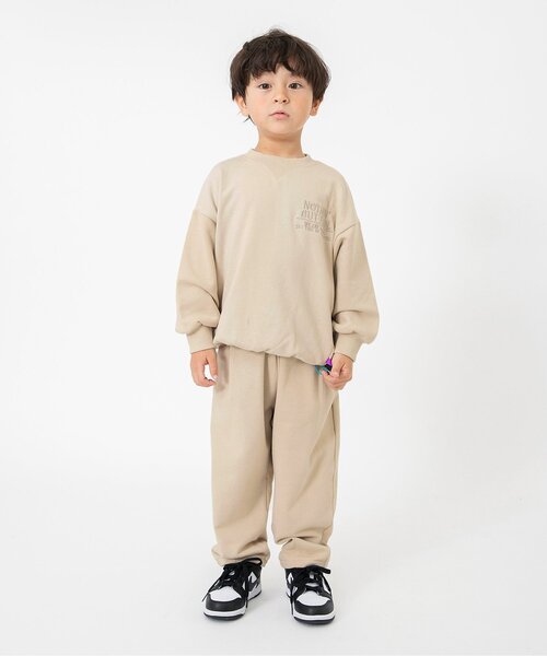 BREEZE（ブリーズ）の「【セットアップ可】バレルシルエットタックパンツ_ジュニア対応（スウェットパンツ・キッズ・グレー/ベージュ/チャコール・90/100/110/120/130/140/150/160）」の7枚目の写真
