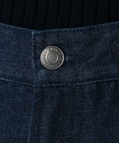 forksy.(フォルクシー)の「【forksy.】裾フリンジカーブバレルレッグデニムパンツ / 速乾・ウォッシャブル(デニムパンツ・レディース・ネイビー/ブラック/ブルー系・L/M)」の15枚目の写真