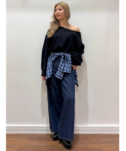 GAP（ギャップ）の「ハイライズ スーパーライト プルオン バギーデニム（デニムパンツ・レディース・インディゴブルー・XS/S/M/L/XXS）」の13枚目の写真