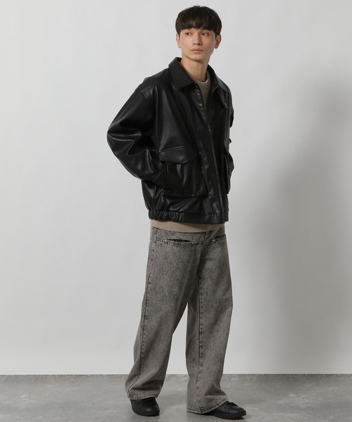 LAKOLE（ラコレ）の「フロントデザインデニムパンツ / 589860（デニムパンツ・メンズ・ブラック/ブルー/グレー・LARGE/MEDIUM/SMALL）」の7枚目の写真