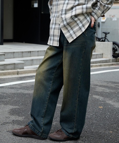 MONO-MART（モノマート）の「<イージーケア/UVカット>ワンタック ファンクショナルファブリックチノパンツ/ヴィンテージライクデニムパンツ（チノパンツ・メンズ・ブラック系/インディゴブルー/ベージュ/チャコール/オリーブ/ブラック・L/M/S）」の16枚目の写真