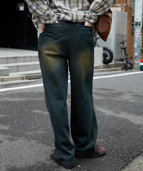 MONO-MART（モノマート）の「<イージーケア/UVカット>ワンタック ファンクショナルファブリックチノパンツ/ヴィンテージライクデニムパンツ（チノパンツ・メンズ・ブラック系/インディゴブルー/ベージュ/チャコール/オリーブ/ブラック・L/M/S）」の17枚目の写真