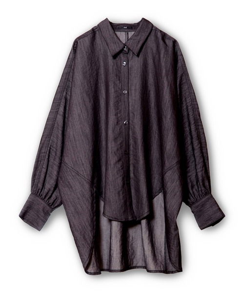 OSMOSIS（オズモーシス）の「ドルマンデニムシャツ（シャツ/ブラウス・レディース・ブルー/ブラック・ONE SIZE）」の19枚目の写真