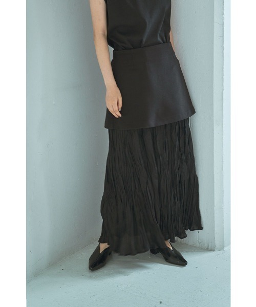 marjour(マージュール)の「DOCKING LAYERED SKIRT(スカート・レディース・ブラック/ブラウン・M/L)」の2枚目の写真