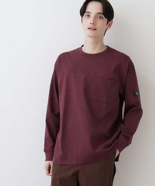Dessin(デッサン)の「【洗える】ヘビー天竺ロンT(Tシャツ/カットソー・メンズ・ホワイト系/ブラック/ボルドー・02/03)」の8枚目の写真