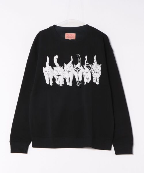 Engineered Garments / スウェット/M/コットン/GRY/アニマル セール】裏起毛モノトーンアニマル柄トレーナー(M1)（スウェット