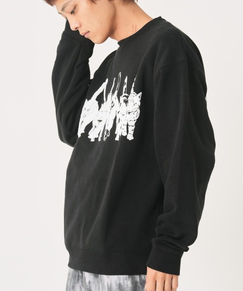 裏起毛モノトーンアニマル柄トレーナー(M1)（スウェット）｜CORISCO