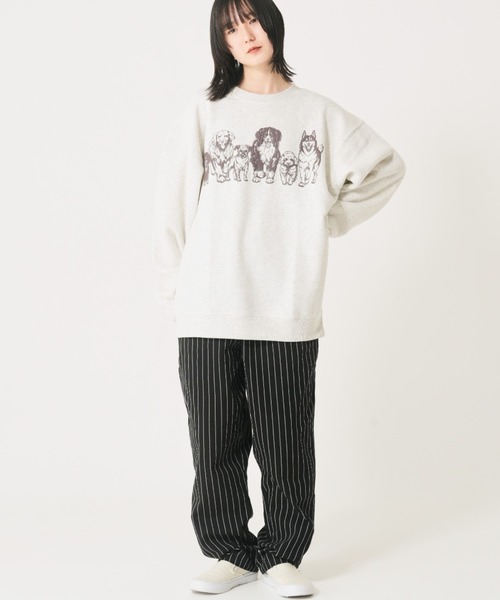 裏起毛モノトーンアニマル柄トレーナー(M1)（スウェット）｜CORISCO