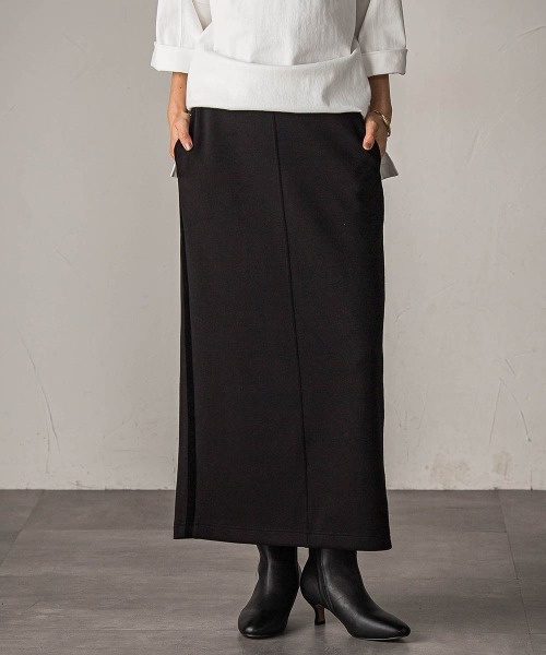 MAYSON GREY（メイソングレイ）の「叶えるIラインスカート≪手洗い可能≫（スカート・レディース・ブラック/チャコールグレー・M）」の3枚目の写真