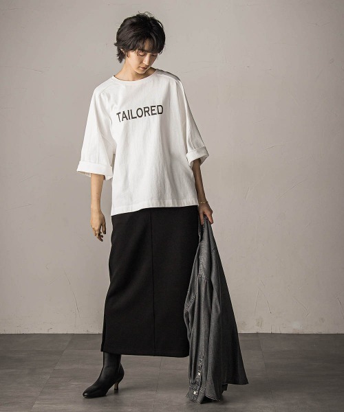 MAYSON GREY（メイソングレイ）の「叶えるIラインスカート≪手洗い可能≫（スカート・レディース・ブラック/チャコールグレー・M）」の8枚目の写真