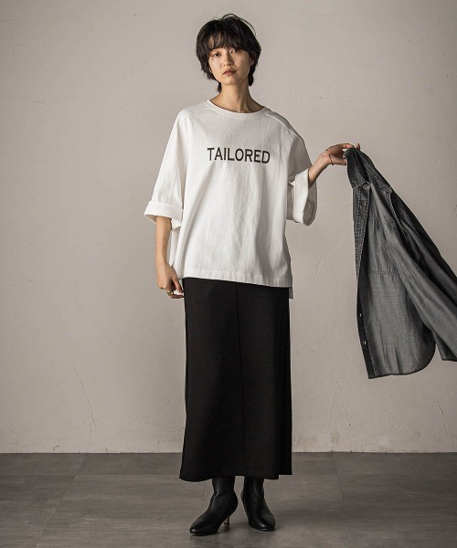 MAYSON GREY（メイソングレイ）の「叶えるIラインスカート≪手洗い可能≫（スカート・レディース・ブラック/チャコールグレー・M）」の9枚目の写真