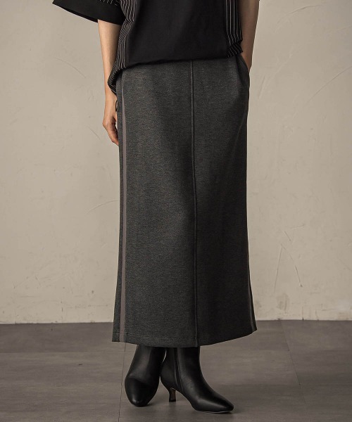 MAYSON GREY（メイソングレイ）の「叶えるIラインスカート≪手洗い可能≫（スカート・レディース・ブラック/チャコールグレー・M）」の14枚目の写真