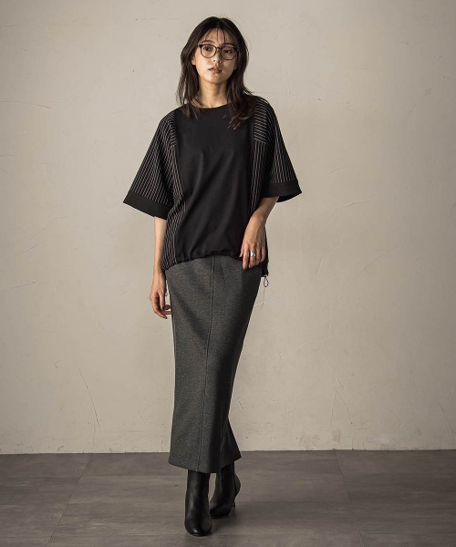 MAYSON GREY（メイソングレイ）の「叶えるIラインスカート≪手洗い可能≫（スカート・レディース・ブラック/チャコールグレー・M）」の18枚目の写真