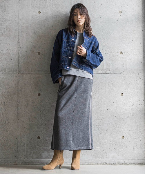 MAYSON GREY（メイソングレイ）の「叶えるIラインスカート≪手洗い可能≫（スカート・レディース・ブラック/チャコールグレー・M）」の22枚目の写真