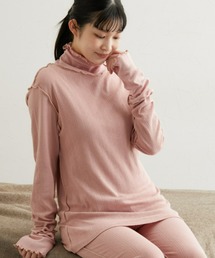 nissen（ニッセン）の「【夏の冷房対策】綿100％パジャマインナー　首・手首あったか12分袖ハイネック（ルームウェア/パジャマ）」