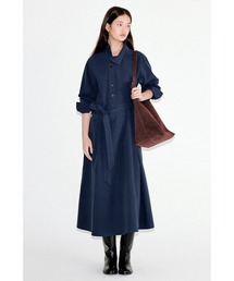 Fano Studios（ファノ ストゥディオズ）の「スタンドネック ウエストマーク シャツワンピース FQ25L051【Fano Studios】【2025AW】（ワンピース）」