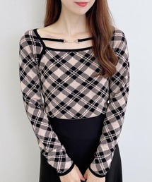 BURBERRY ベージュ チェック柄 ニットセーター 40 BURBERRY - バーバリー ニット セーター チェック ウール プル