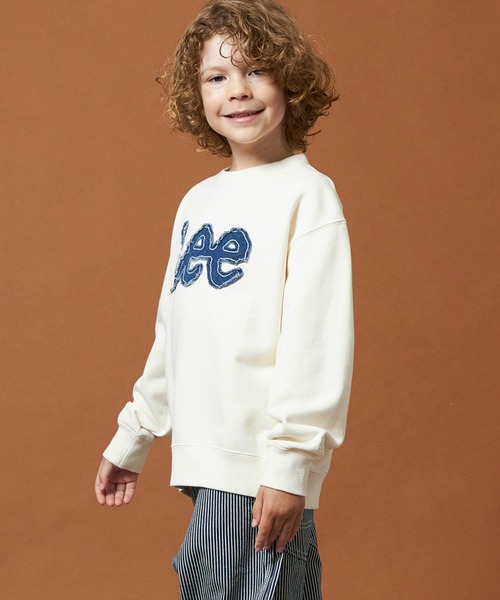 Lee（リー）の「Lee/リー【110-150cm】キッズ デニムロゴパッチスウェット（スウェット・キッズ・オフホワイト/レッド/グリーン・130/140/150/120/110）」の18枚目の写真