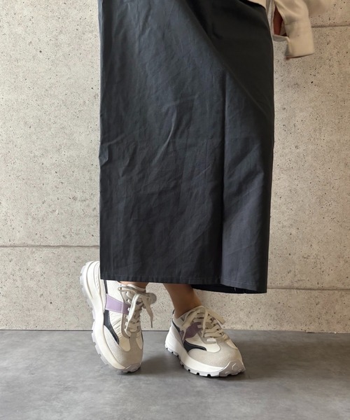 ALL BLACK(オールブラック)の「【軽量/210g/厚底/4.5cm/カップインソール】カラーブロック 厚底スニーカー(スニーカー・レディース・ホワイト×パープル・37/39/38/36)」の12枚目の写真