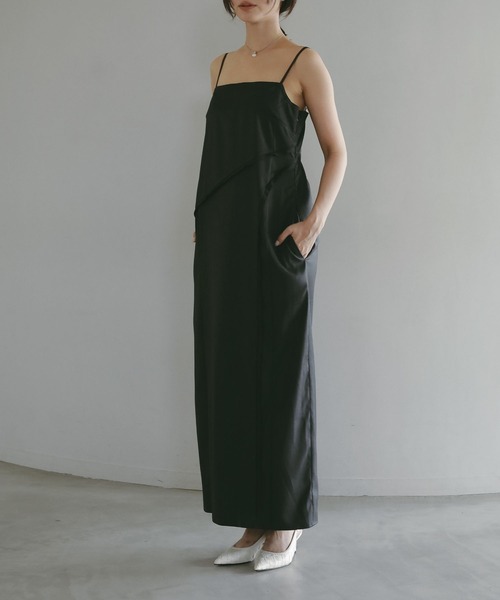 N WITH.(エヌウィズ)の「キャミソールワンピース(ワンピース・レディース・グレー/ブラック・MEDIUM/SMALL)」の2枚目の写真