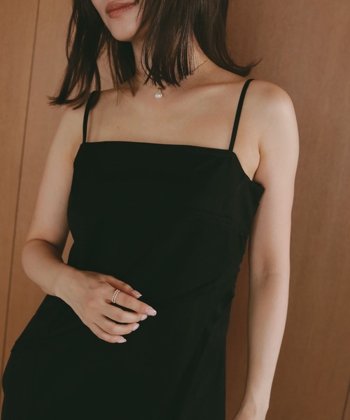 N WITH.(エヌウィズ)の「キャミソールワンピース(ワンピース・レディース・グレー/ブラック・MEDIUM/SMALL)」の5枚目の写真