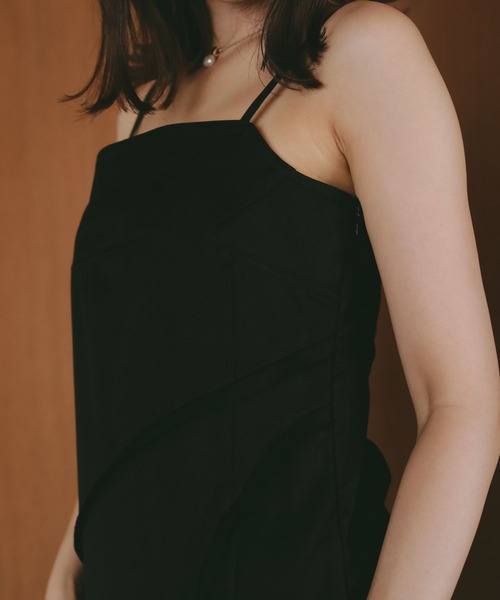 N WITH.(エヌウィズ)の「キャミソールワンピース(ワンピース・レディース・グレー/ブラック・MEDIUM/SMALL)」の16枚目の写真