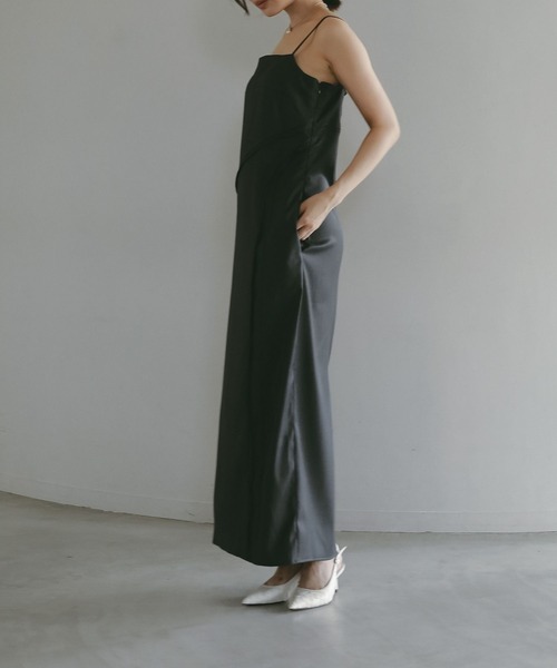 N WITH.(エヌウィズ)の「キャミソールワンピース(ワンピース・レディース・グレー/ブラック・MEDIUM/SMALL)」の3枚目の写真