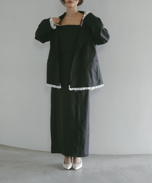 N WITH.(エヌウィズ)の「キャミソールワンピース(ワンピース・レディース・グレー/ブラック・MEDIUM/SMALL)」の15枚目の写真