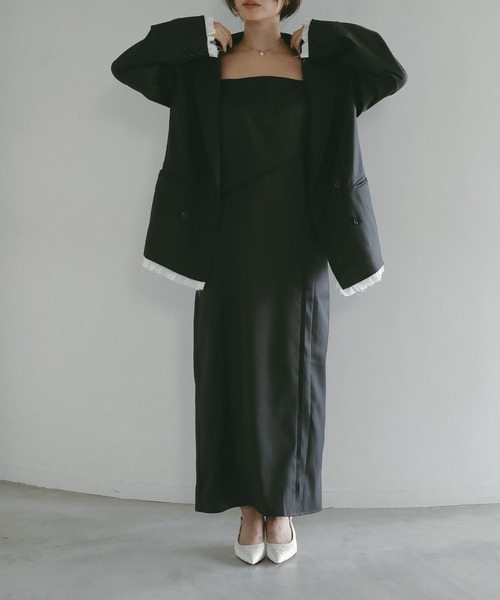 N WITH.(エヌウィズ)の「キャミソールワンピース(ワンピース・レディース・グレー/ブラック・MEDIUM/SMALL)」の20枚目の写真