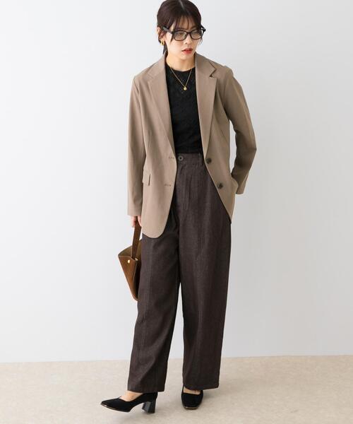 F by ROSSO（エフバイロッソ）の「F by ROSSO　ストレッチテーラージャケット（その他アウター・レディース・ベージュ/ネイビー・FREE）」の7枚目の写真