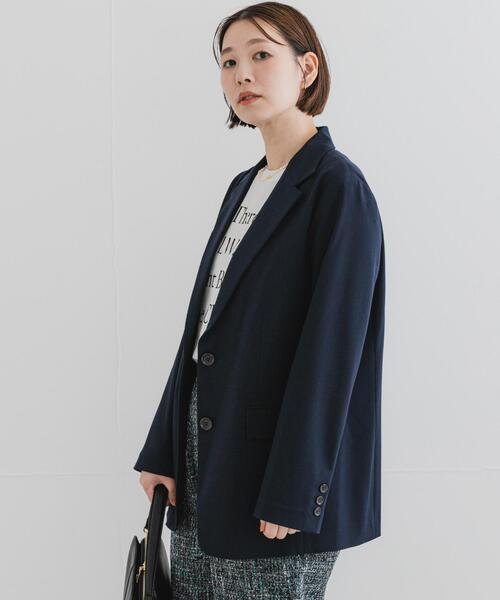 F by ROSSO（エフバイロッソ）の「F by ROSSO　ストレッチテーラージャケット（その他アウター・レディース・ベージュ/ネイビー・FREE）」の13枚目の写真