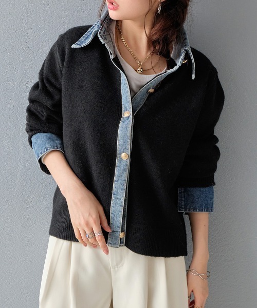 希少☆ブルネロクチネリ 異素材 ドッキング ベスト　カーディガン シルク 希少☆ブルネロクチネリ 異素材 ドッキング ベスト カーディガン