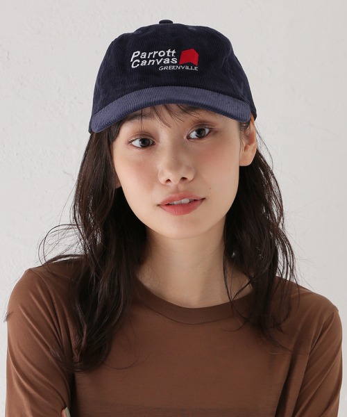 PARROTT CANVAS（パロットキャンバス）の「【PARROTT CANVAS/パロットキャンバス】 PC Corduroy Panel Cap：キャップ（キャップ・レディース・ネイビー/ベージュ・FREE）」の6枚目の写真