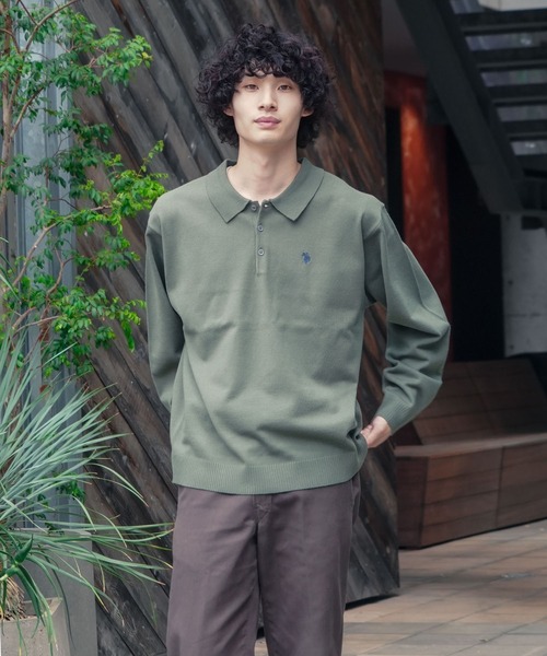 U.S. POLO ASSN.(ユーエスポロアッスン)の「【U.S. POLO ASSN./ユーエスポロアッスン 】ニットポロシャツ(ニット/セーター・メンズ・グレー/ブラック/カーキ/ネイビー・MEDIUM/LARGE/X-LARGE)」の16枚目の写真