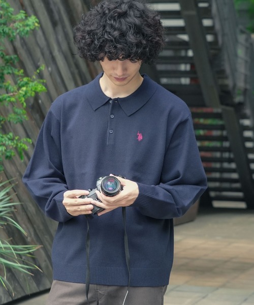U.S. POLO ASSN.(ユーエスポロアッスン)の「【U.S. POLO ASSN./ユーエスポロアッスン 】ニットポロシャツ(ニット/セーター・メンズ・グレー/ブラック/カーキ/ネイビー・MEDIUM/LARGE/X-LARGE)」の22枚目の写真