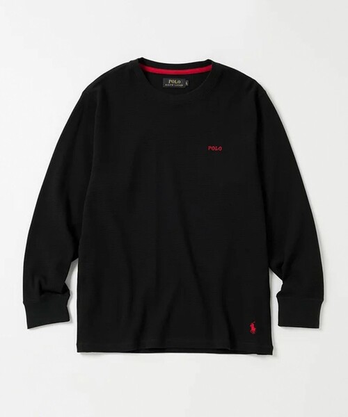 POLO RALPH LAUREN SLEEPWEAR（ポロラルフローレンスリープウェア）の「【POLO RALPH LAUREN/ポロ ラルフ ローレン】ワッフルロングスリーブ（Tシャツ/カットソー・メンズ・ネイビー/ブラック/グレー・M/L/XL）」の2枚目の写真