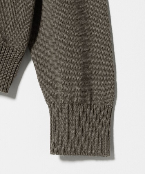 UNITED ARROWS（ユナイテッドアローズ）の「YAMAGATA ミドルゲージ レイズドネック ニット（カーディガン/ボレロ・メンズ・オリーブ/ブラック・XL/L/M/S）」の11枚目の写真