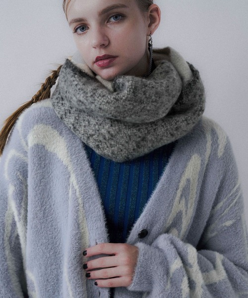 HARE 新品 アソートガラシャギーカーディガン グレー　Mサイズ HARE（ハレ）の「アソートガラシャギーカーディガン(HARE