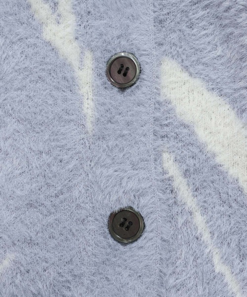 アソートガラシャギーVネックカーディガン(HARE)（カーディガン/ボレロ