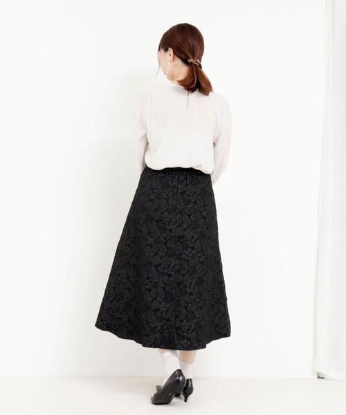 MICO COULIER（ミコクリエ）の「フラワージャガードフレアースカート（スカート・レディース・ブラウン系その他/グレー系その他・36/38）」の16枚目の写真