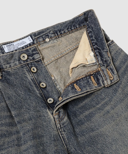 DAIRIKU（ダイリク）の「“Wide“ Vintage Denim Pants（デニムパンツ・メンズ・インディゴブルー/ブラック・27(S)/29(M)/31(L)）」の4枚目の写真