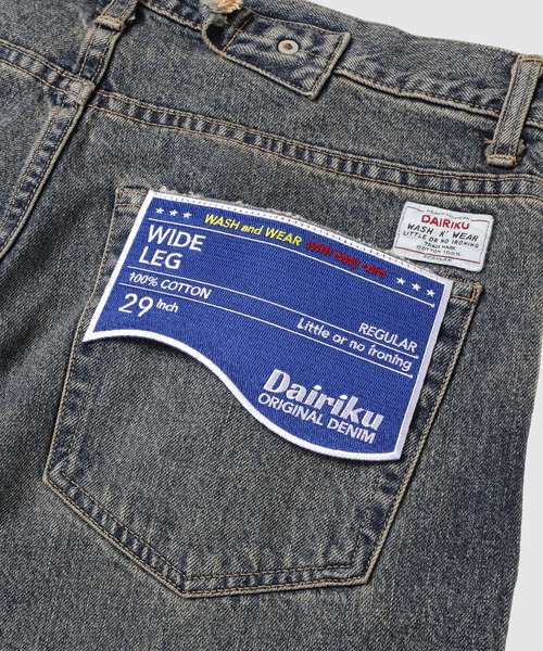DAIRIKU（ダイリク）の「“Wide“ Vintage Denim Pants（デニムパンツ・メンズ・インディゴブルー/ブラック・27(S)/29(M)/31(L)）」の6枚目の写真