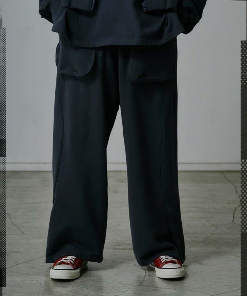 セール】【FACETASM】FLOWING SWEAT PANTS / スモークネイビー [JOO-PT