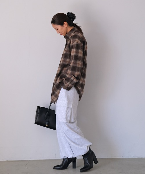 AKTE(アクテ)の「スウェットカーゴパンツ(カーゴパンツ・レディース・トップグレー/ネイビー・2/1/2T)」の10枚目の写真