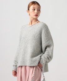 BAYFLOW | [さりげないキラキラ素材]ブークレスパンコールプルオーバー(ニット/セーター)