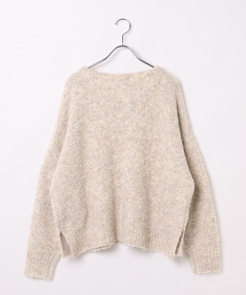 BAYFLOW（ベイフロー）の「[さりげないキラキラ素材]ブークレスパンコールプルオーバー（ニット/セーター・レディース・グレー/ライトグレー/ベージュ/マスタード・FREE）」の5枚目の写真