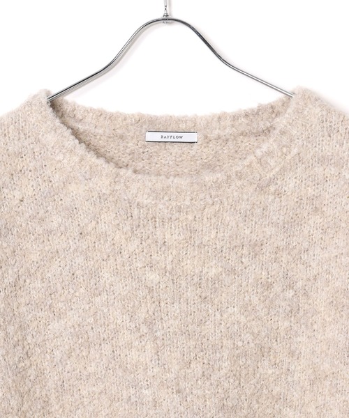 BAYFLOW（ベイフロー）の「[さりげないキラキラ素材]ブークレスパンコールプルオーバー（ニット/セーター・レディース・グレー/ライトグレー/ベージュ/マスタード・FREE）」の6枚目の写真