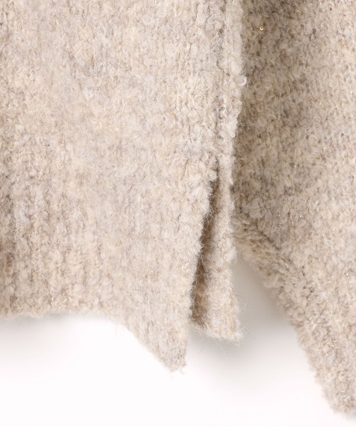 BAYFLOW（ベイフロー）の「[さりげないキラキラ素材]ブークレスパンコールプルオーバー（ニット/セーター・レディース・グレー/ライトグレー/ベージュ/マスタード・FREE）」の8枚目の写真