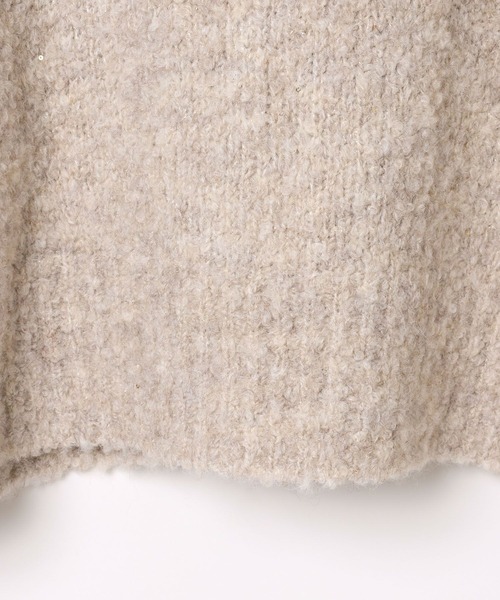 BAYFLOW（ベイフロー）の「[さりげないキラキラ素材]ブークレスパンコールプルオーバー（ニット/セーター・レディース・グレー/ライトグレー/ベージュ/マスタード・FREE）」の9枚目の写真