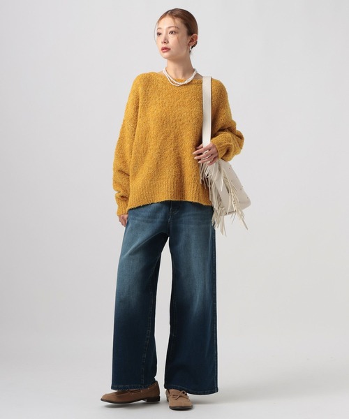 BAYFLOW（ベイフロー）の「[さりげないキラキラ素材]ブークレスパンコールプルオーバー（ニット/セーター・レディース・グレー/ライトグレー/ベージュ/マスタード・FREE）」の20枚目の写真